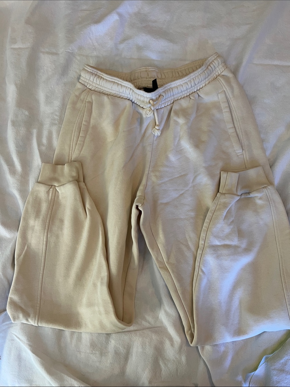 adidas Women’s Cream Drawstring Joggers